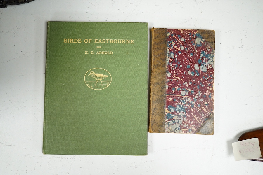 East-Bourn & Environs Guide, 1799 and Arnold - Birds of Eastbourne, 1936. Condition - poor to good